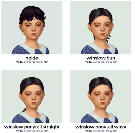 kids hair dump sims 4 - Sims 4 Cc Finds