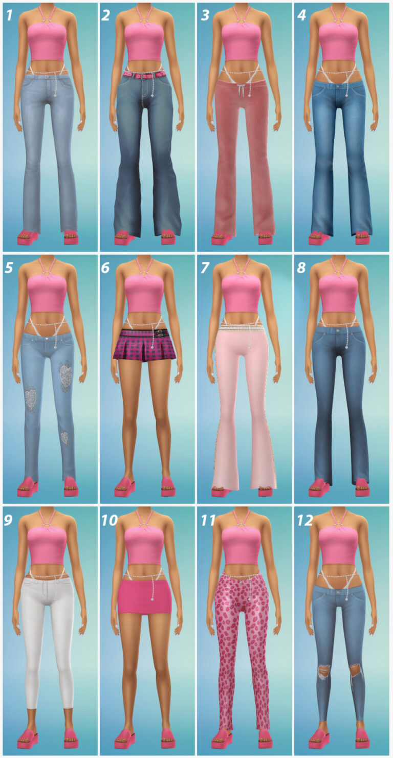 Pink Outfits Sims 4 cc