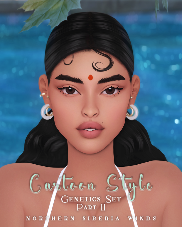 Cartoon Style Genetics Set sims 4