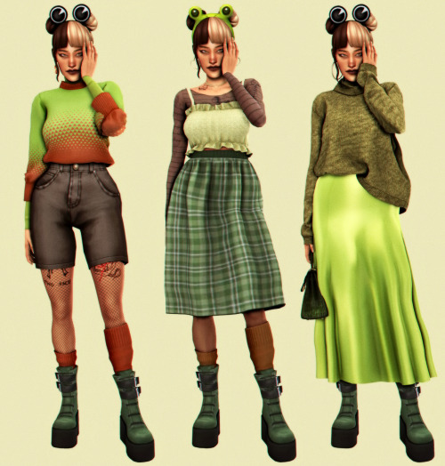 sims 4 look book green