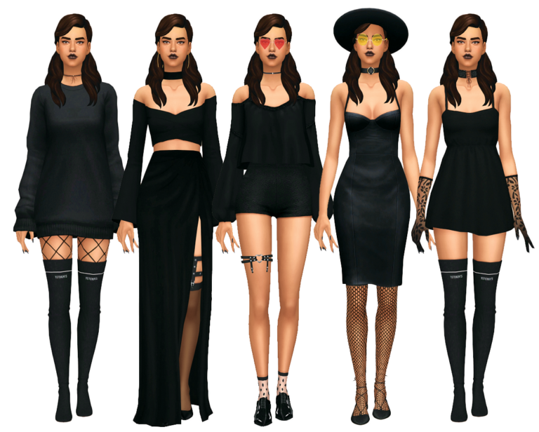 Dark Romantic Goth sims 4