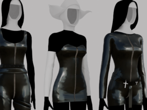 3D Muhari Gothic Outfits sims 4 cc