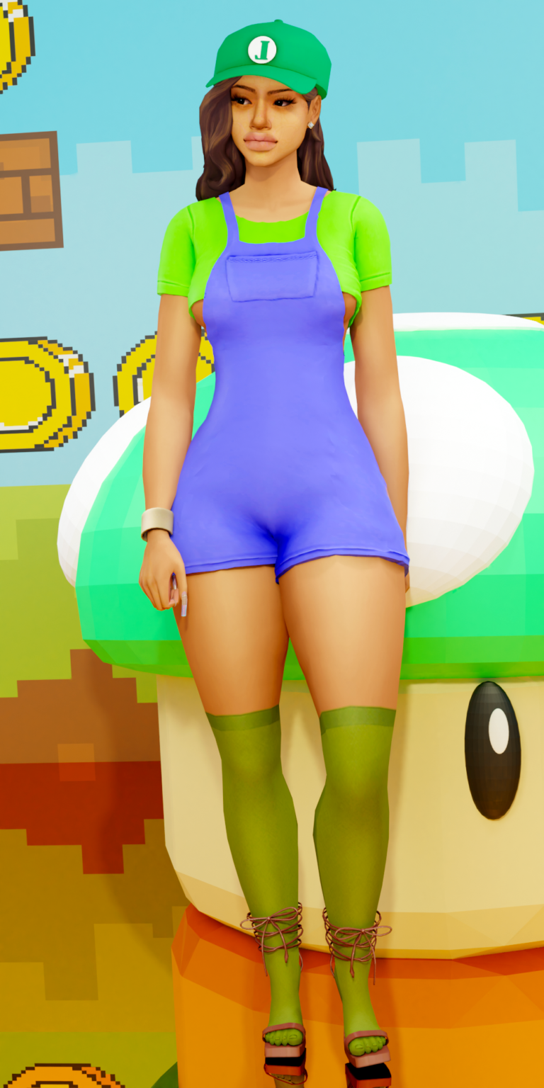 The sims 4 mario costume for girls