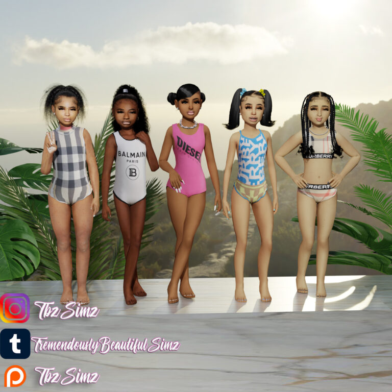 Child sims 4 swimsuits