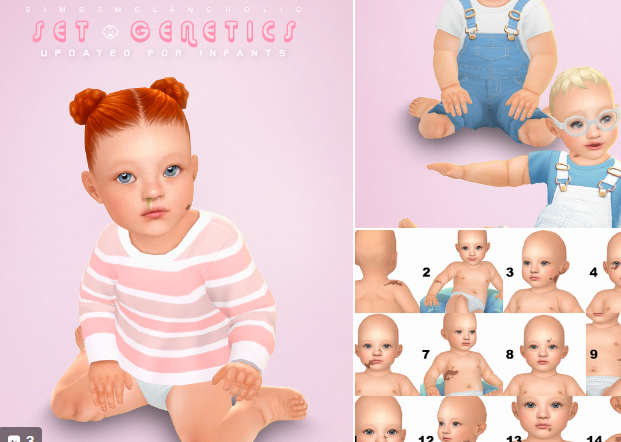 GENETICS UPDATED FOR INFANTS sims3melancholic