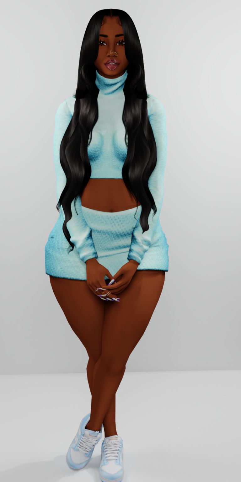 ALL BLUE FEMALE LOOKBOOK SIMS 4 CC FINDS