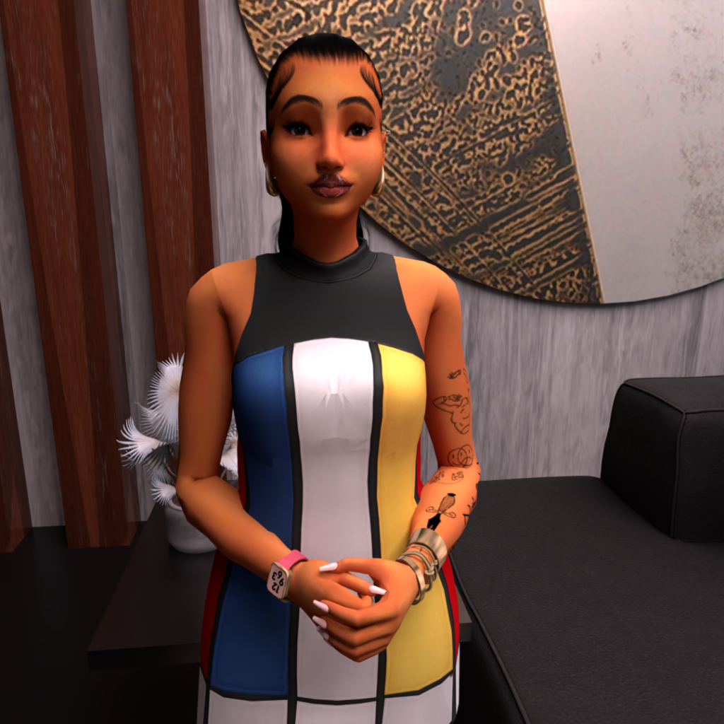 Poppy a 60's Mod CAS Collab sims 4