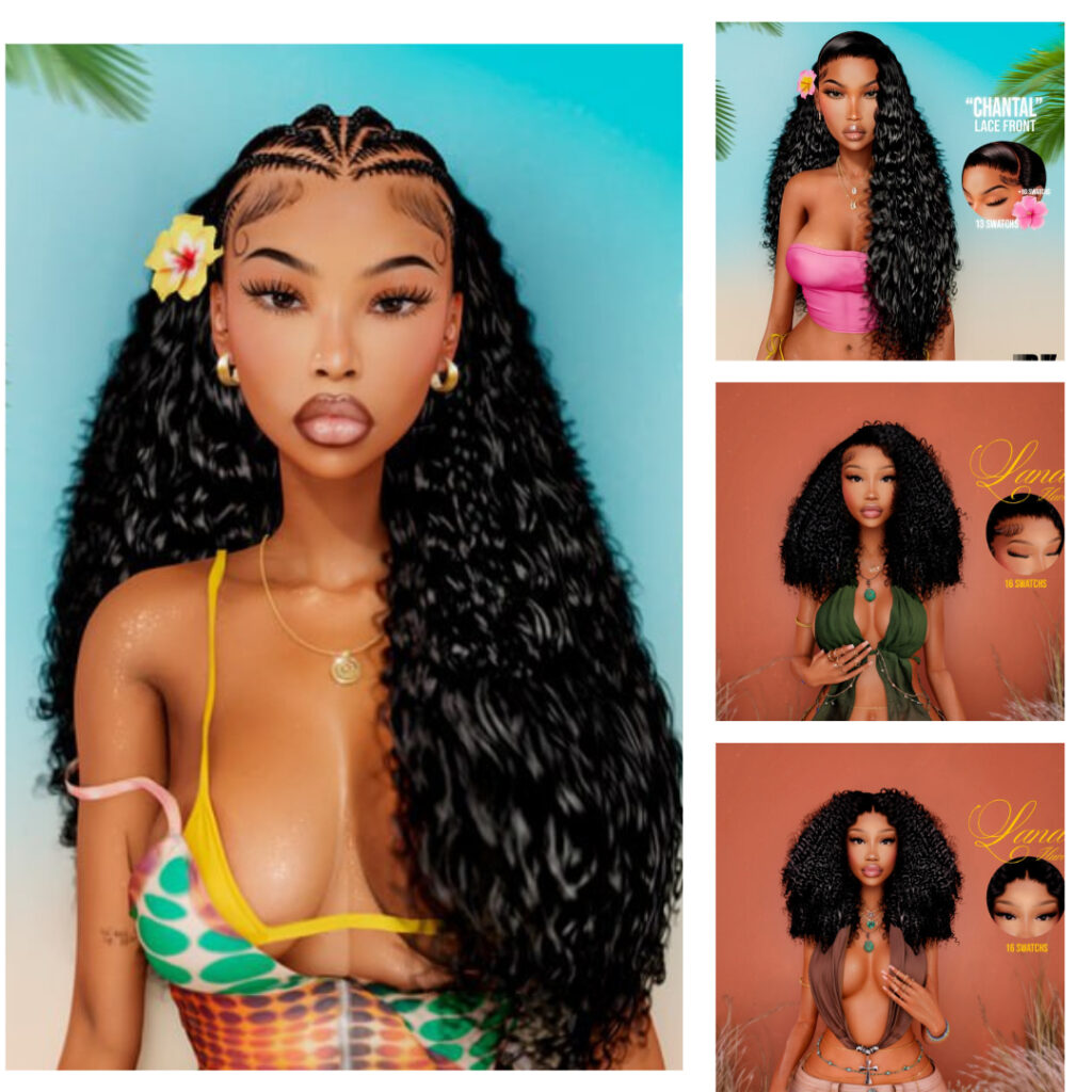 sims 4 darkpink hair cc finds