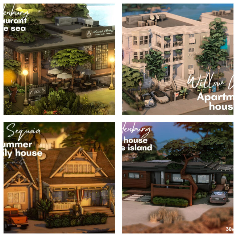 sims 4 lots by grishulya