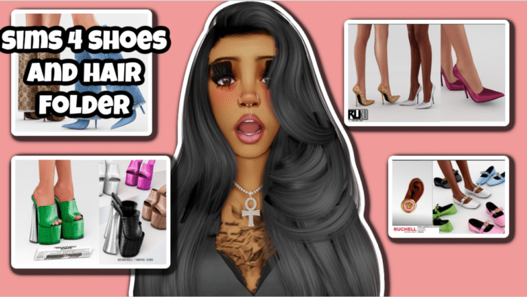 SIMS 4 HAIR AND SHOE FOLDER