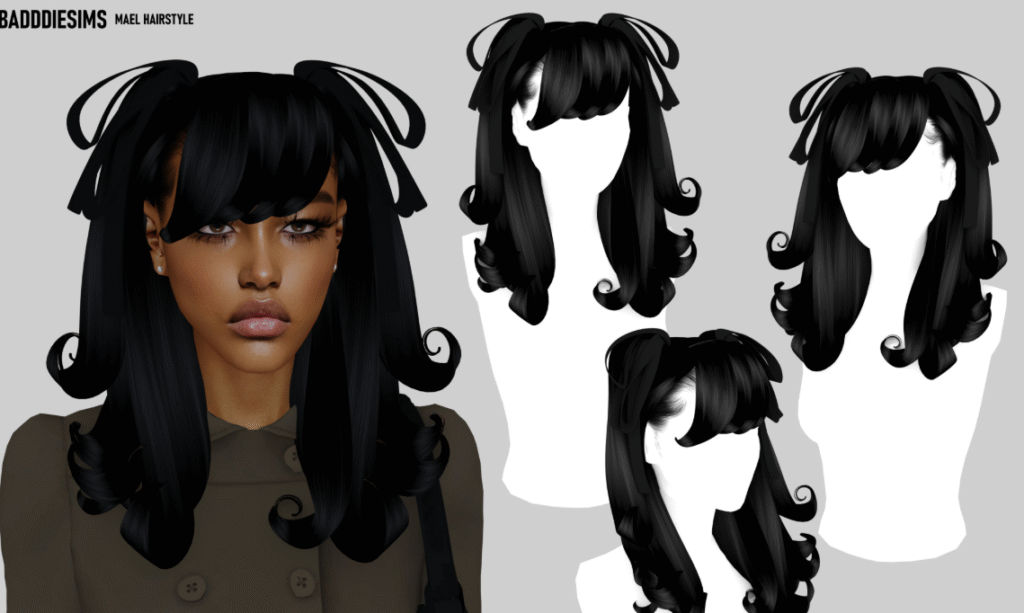 BADDDIESIMS MAEL HAIRSTYLE