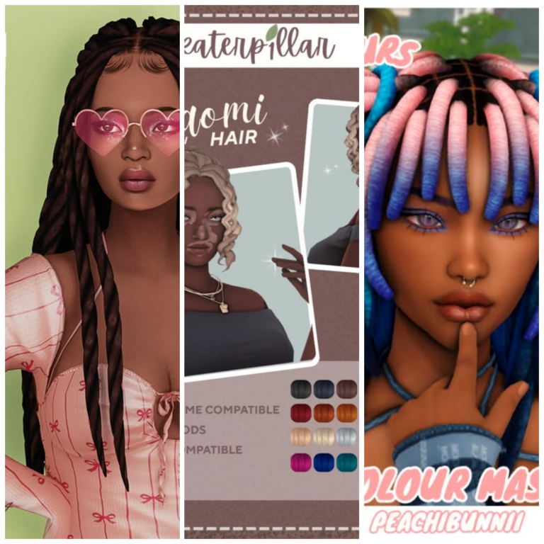 Sims 4 Hair CC Finds | Curly, Textured & Maxis Match Hairstyles