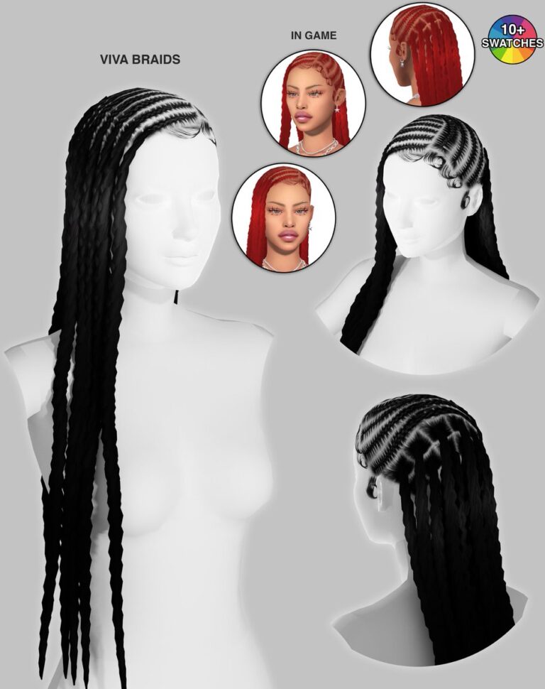 Sims 4 Black Girl CC Hair