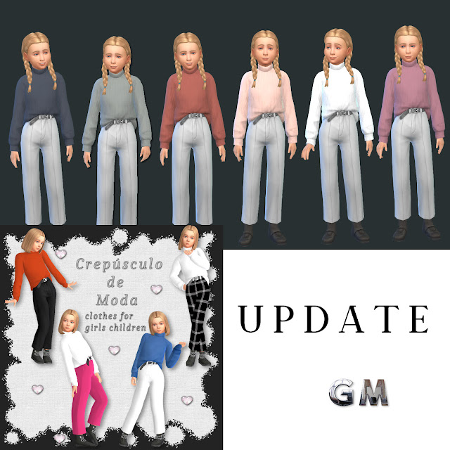 Twilight Fashion Clothes for Children Girls Sims 4