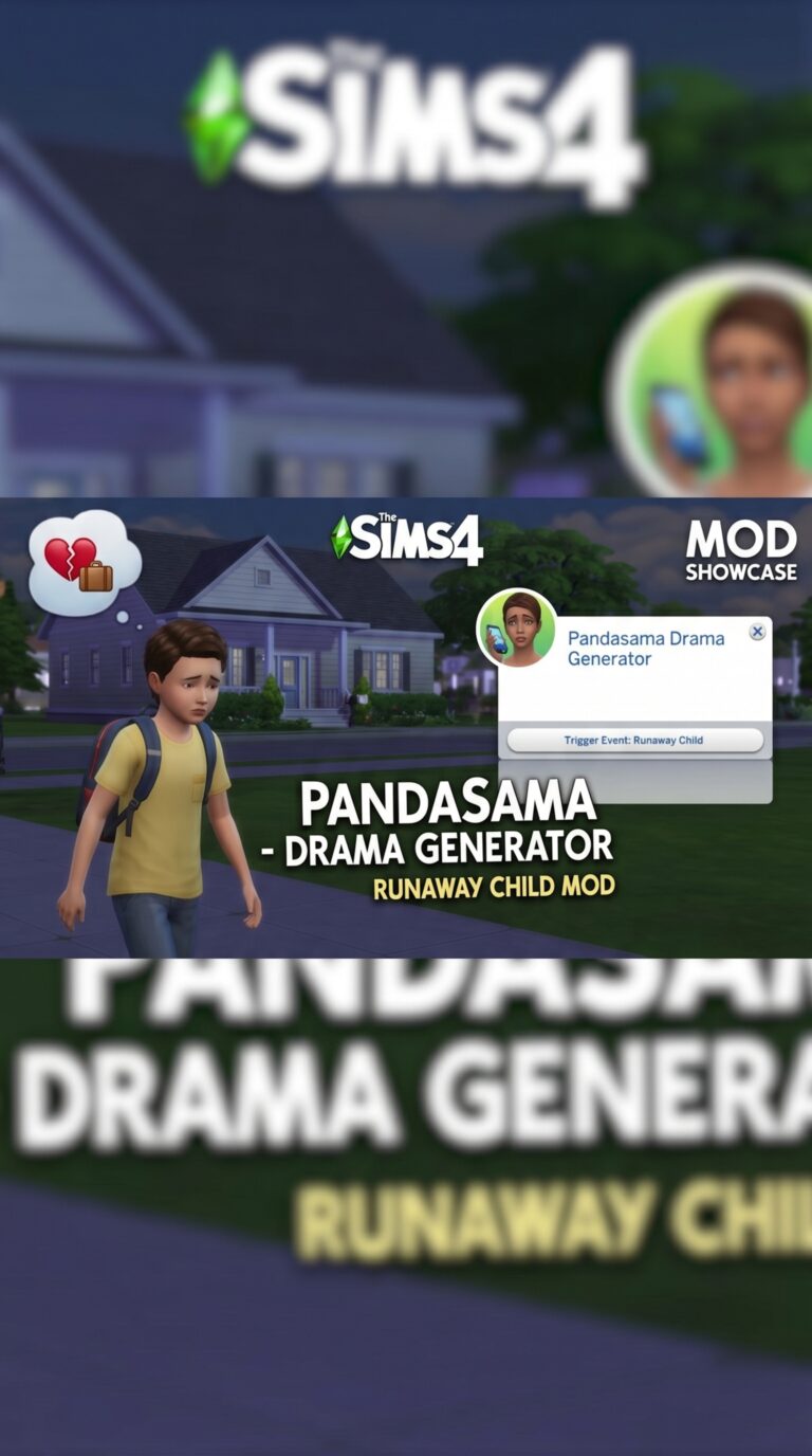Sims 4 Runaway Child Mod (Drama Generator)