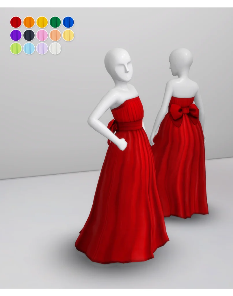 Ribbon Gown for Kids Sims 4