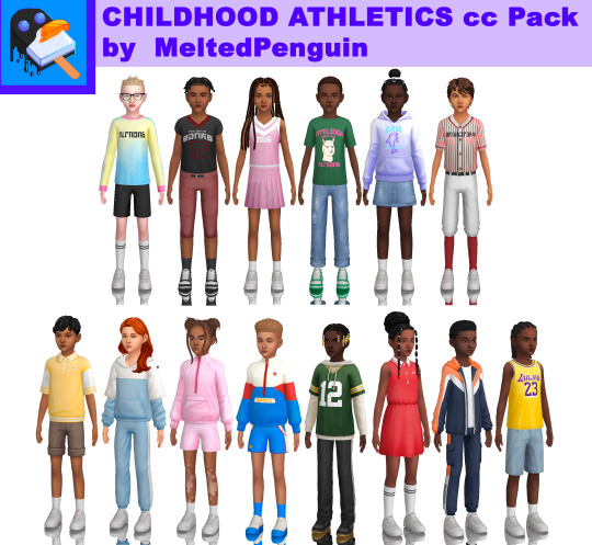 Childhood Athletics CC Pack Sims 4