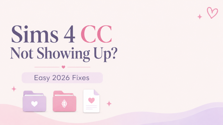 Sims 4 CC Not Showing Up After Update