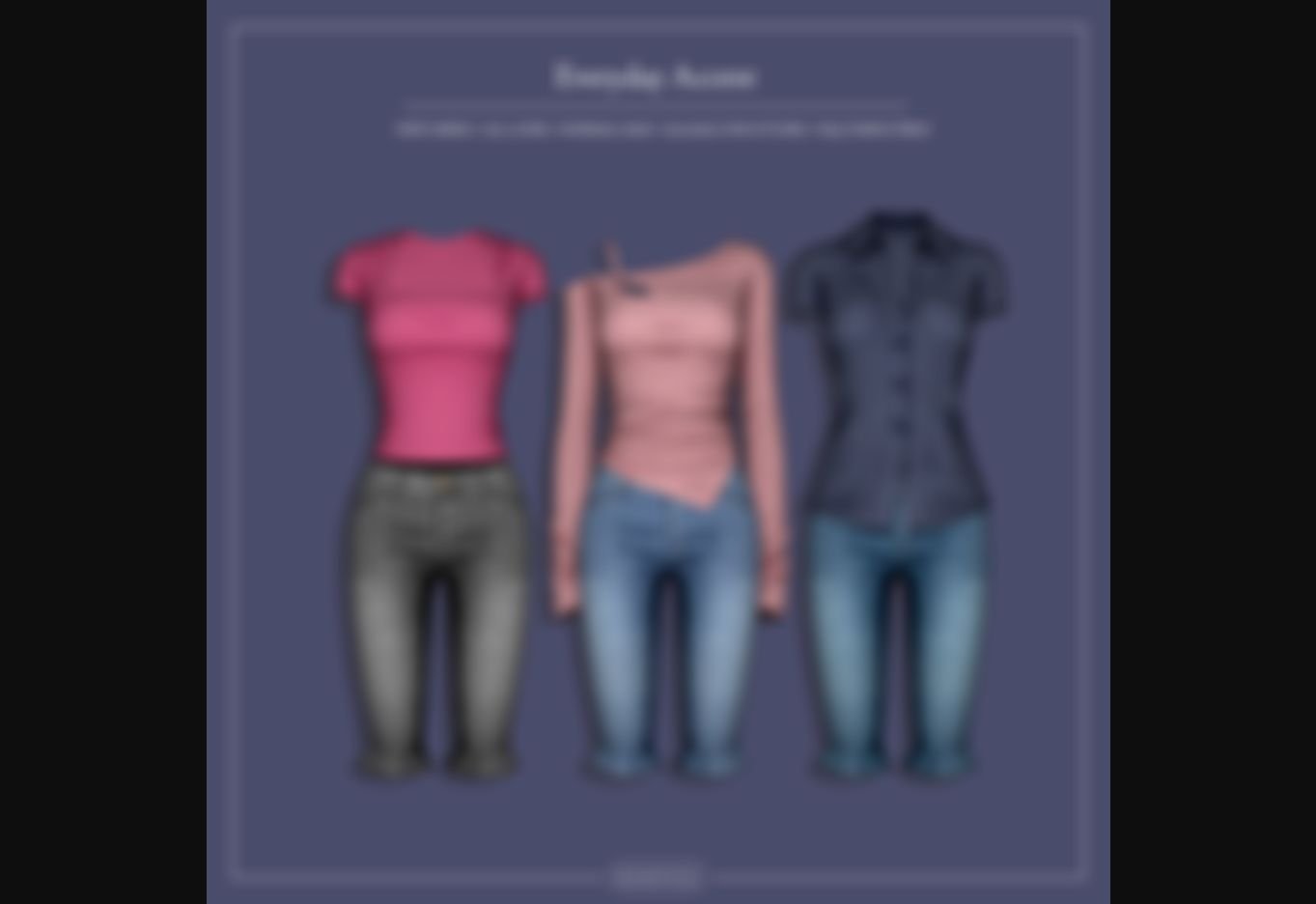 Sims 4 Everyday Accent clothing collection preview by RIMINGS