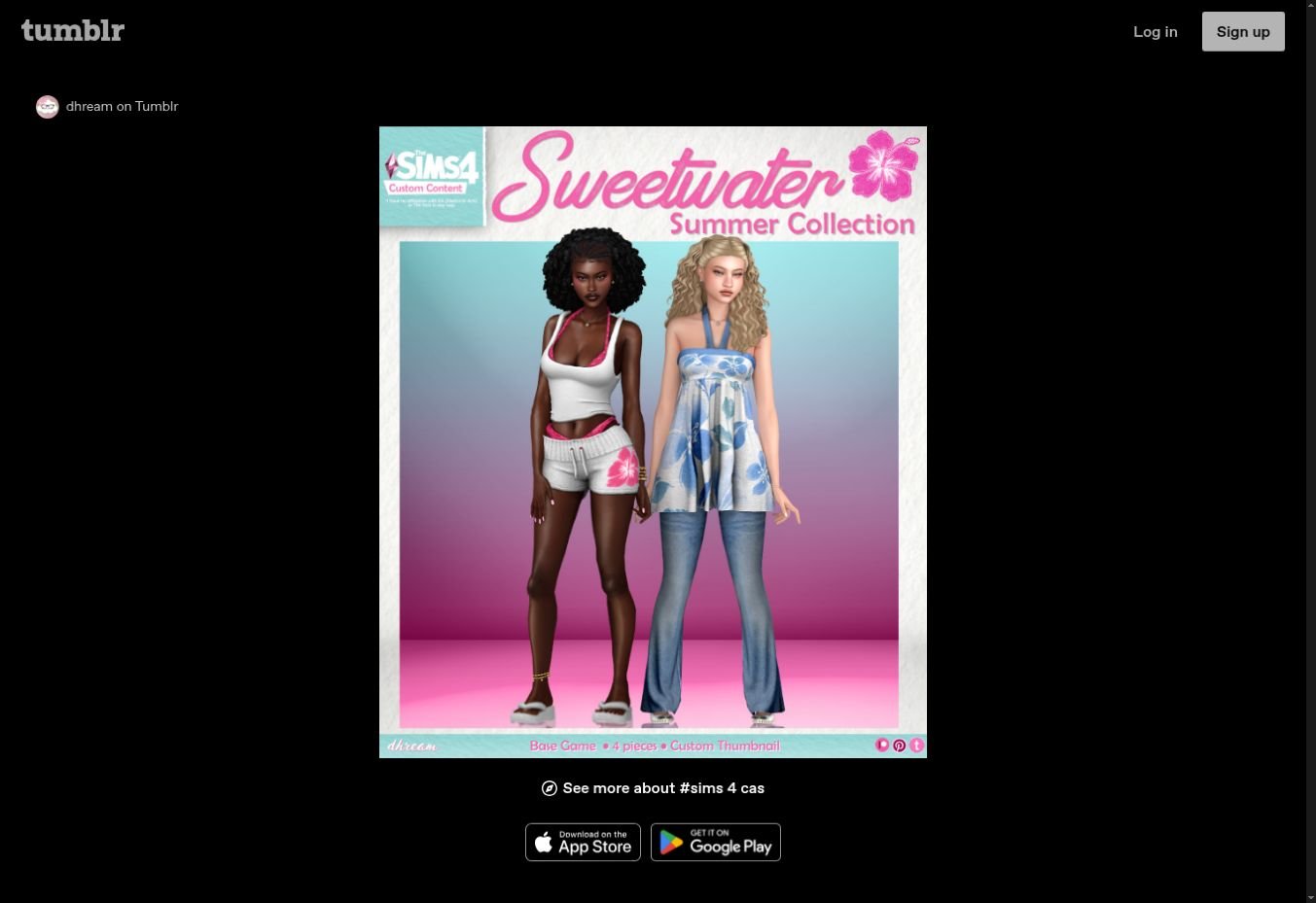 Sims 4 Sweetwater Summer clothing collection by dhreamcc