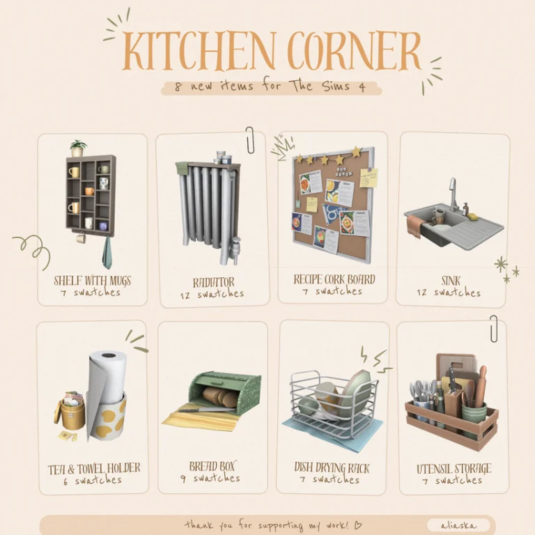 4 Sims 4 Furniture CC Sets | Gym, Kids Room & Kitchen
