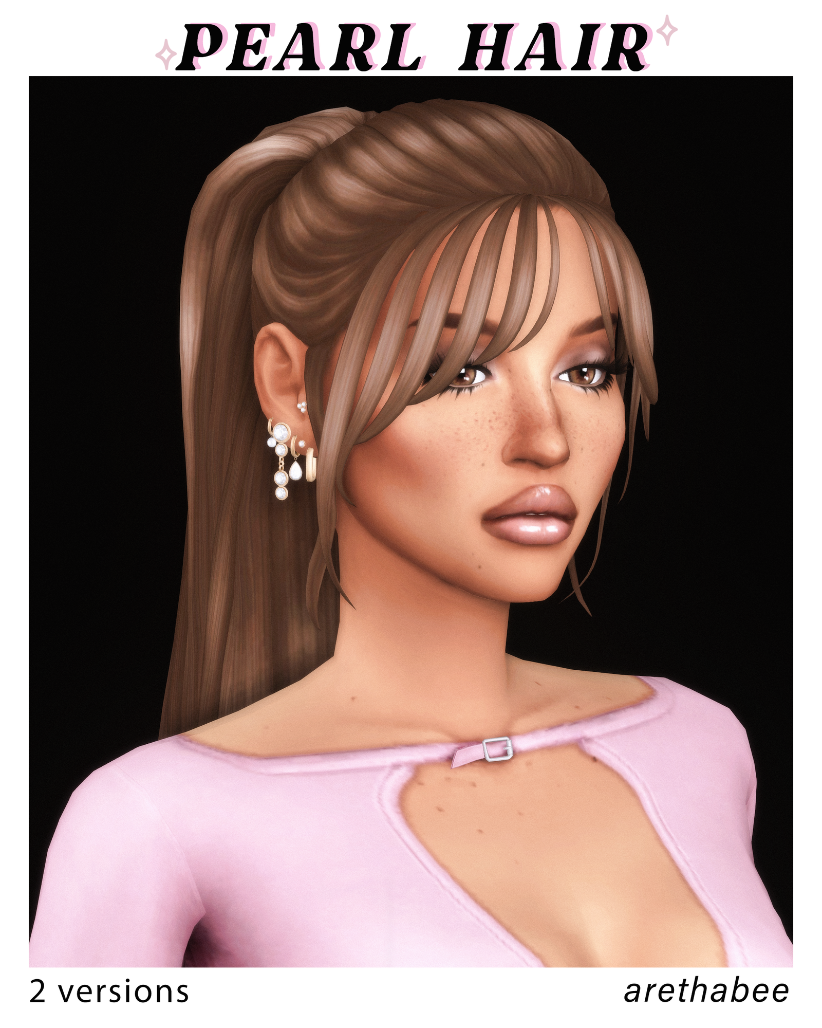 arethabee&rsquo;s Pearl hairstyle with a braided crown and loose bangs