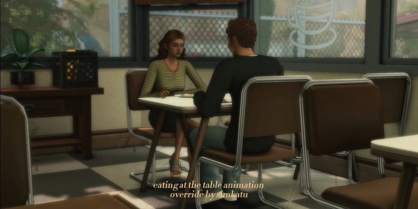 Eating at the Table Animation Override official Sims 4 preview by Simkatu