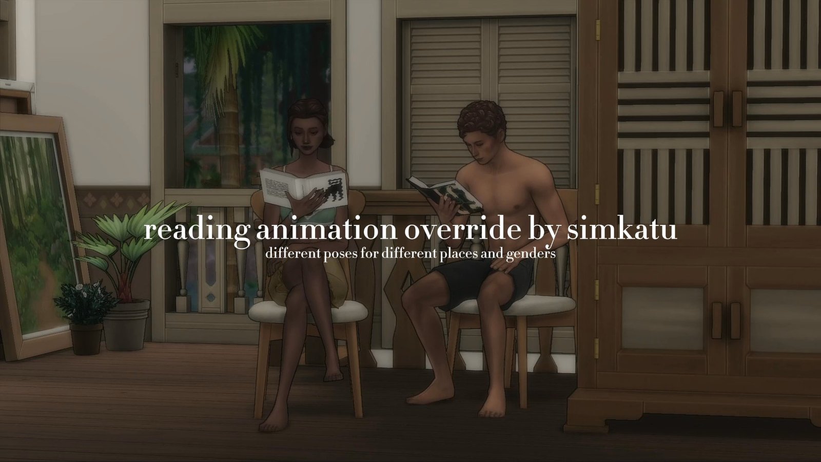 Reading Animation Override 2.0 — Free Standard Version official Sims 4 preview by Simkatu