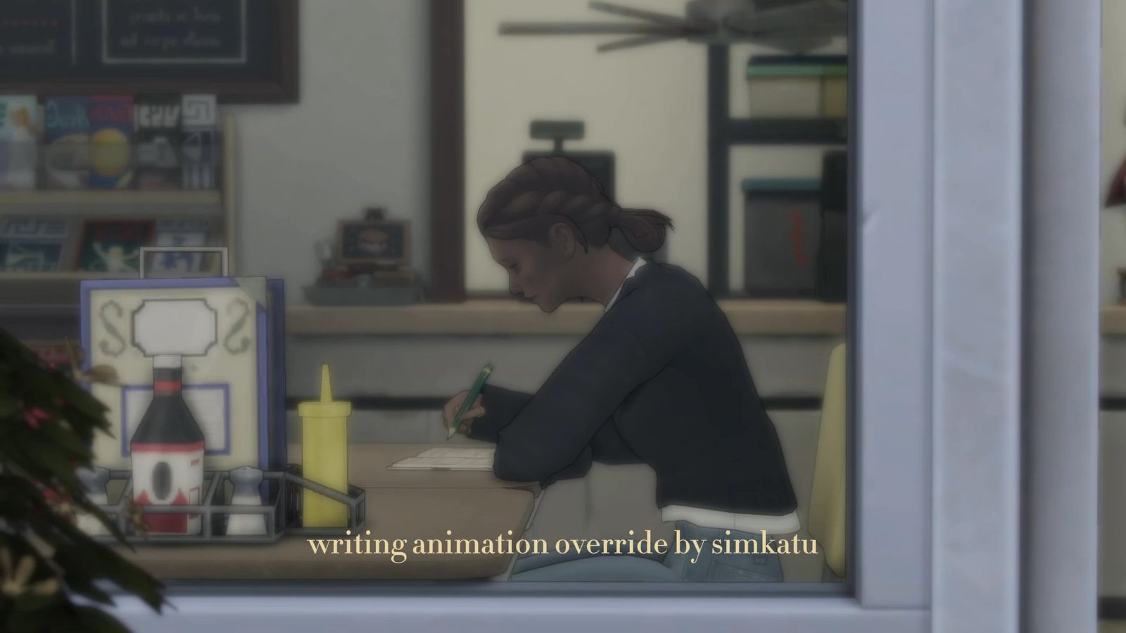 Writing Animation Override official Sims 4 preview by Simkatu